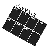 ノーブランド品 日常使いのウォールステッカー シール 粘着スケジュールボード 壁用の消せるカレンダーボード 週間スケジュール ボード 壁用黒板カレンダー プランアクセサリー 塩ビ Black