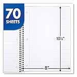 Mead Spiral Notebook, 1 Subject, College Ruled Paper, 7-1/2" x 10-1/2", 70 Sheets per Notebook, Colors Will Vary, 6 Pack (73065) - Image 2