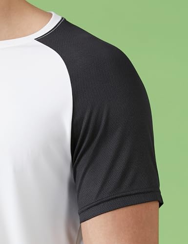 Image of Amazon Brand - Symbol Men's Color Block Active Regular Fit Sports T-Shirt | Round Neck | Half Sleeve (Available in Plus Sizes) Polyester