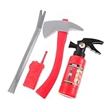 FIXOSHEE Accessori per Giochi di Ruolo Pompiere per Estintore Simulato Realistico Casco Decorativo Leggero e Resistente Kit per Feste Tema e Carnevale