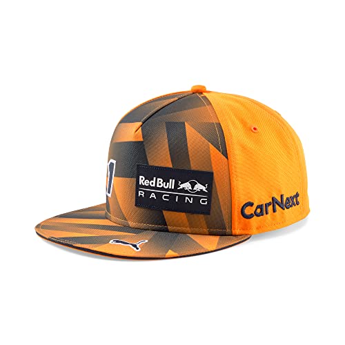 Red Bull Racing - Casquette officielle Max Verstappen 2022 Singapore GP Édition spéciale - Orange-noir - Adulte - Taille unique, Orange, taille unique