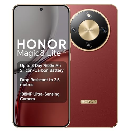 Honor Magic8 Lite 5G Smartphone 8GB RAM 512GB Speicher Dual-SIM Reddish Brown (5109CAFM)