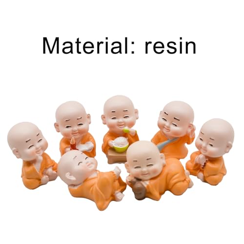 7 Figuras Miniatura Buda 1 pulgada Figuras de Monje para Decoración miniatura 2