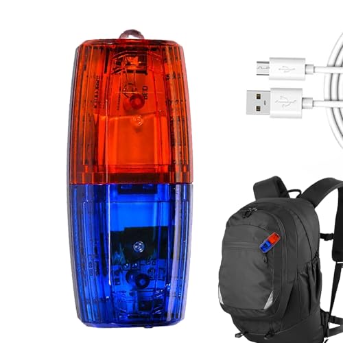 Linterna LED – Luz de policía de rescate recargable al aire libre | Linterna LED de seguridad y advertencia con modos intermitentes, parpadeantes y reflectantes | Linterna n para uso de emergencia