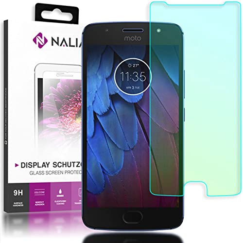NALIA Cristal Templado compatible con Motorola Moto G5S, Vidrio Blindado Película Protectora Display Cobertura, 9H Film Protector de Pantalla Movil Telefono Celular Tempered-Glass - Transparente