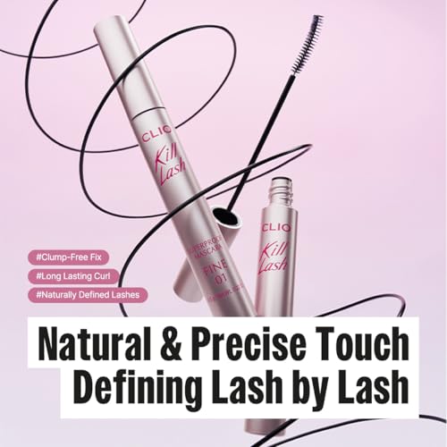 Image of CLIO Kill Lash Superproof Mascara Fine, Waterproof Fixing Mascara, Natural Defining Look, Long-Lasting & Lengthening, Clump & Smudge-Free, for Sensitive Eyes, Korean Makeup Beauty (02 Mousse Brown)