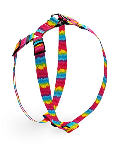 Image of Yellow Dog Design Tie-Dye Step-in Dog Harness-Size Large-1 inch Wide and fits Chest Circumference of 25 to 40 inch