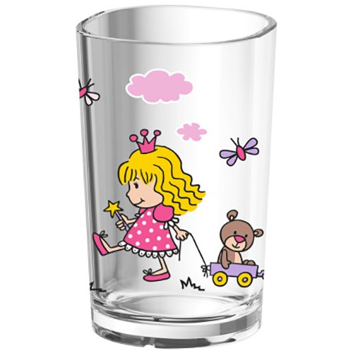 Emsa Kinder-Trinkglas Kids, 0,2 Liter, Motiv: Princess