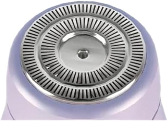 2 in 1 Women Electric Shaver Dual Head Bikini Trimmer Replaceable Head,Wet & Dry Use (1 Pack, Purple Facial Head)