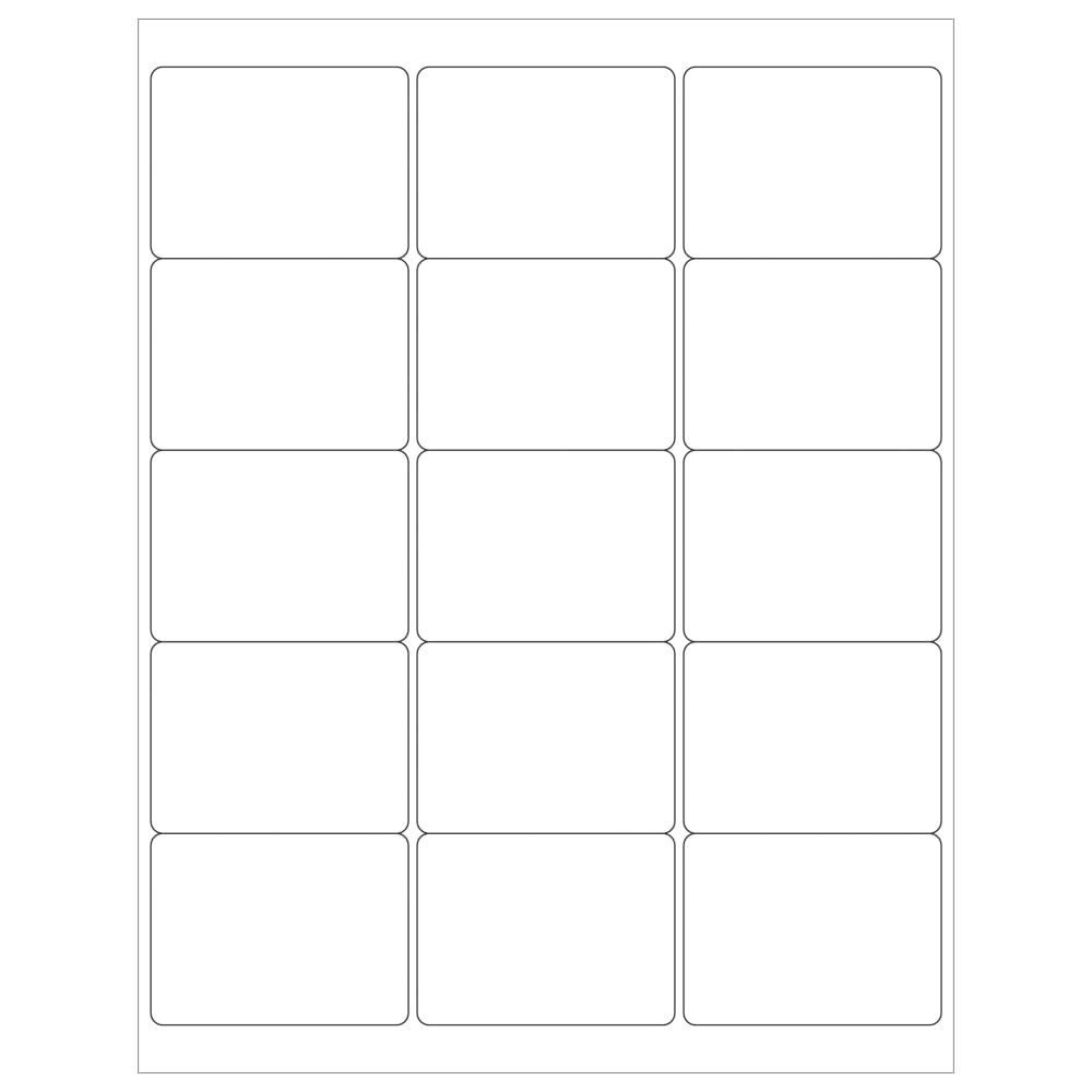 Tape Logic 2 11/16' x 2' White Shipping Address Labels, for Laser & Inkjet Printers, Permanent Adhesive, 8 1/2' x 11' Sheet, 15 Labels Per Sheet, 100 Sheets