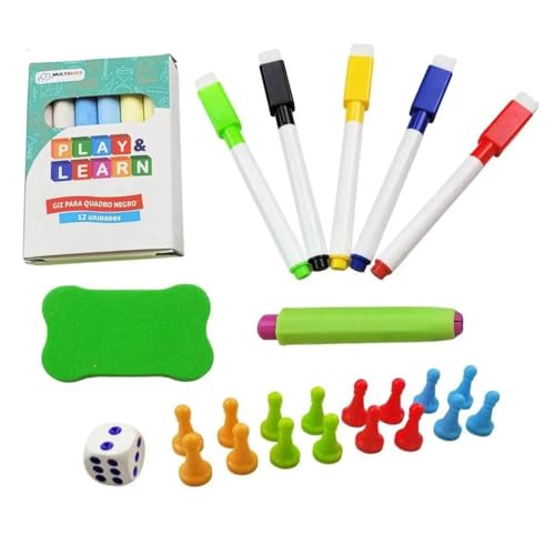 Image of PLUSPOINT Art Board Drawing & Learning Board for Kids 2 in 1 Drawing Doodle Slate for Kids Erasable Chalk Board Doodle Pad Helps Write & Sketch with Games,Travel Friendly kit for Boys and Girls 3+