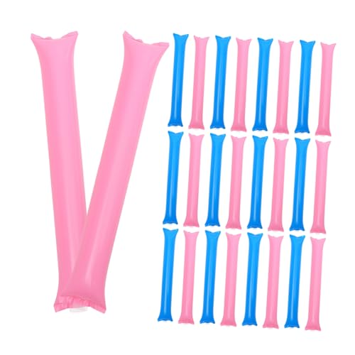 YARNOW 60PCS Inflatable Cheering Sticks Noise Maker for Sports Events Basketball Football Party Team Spirit Props Blue Pink for Christmas Party Decorations
