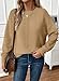 EVALESS Fall Sweaters for Women Trendy 2025 Cute Lightweight Long Sleeve Round Neck Knit Pullover Tops Light French Beige M