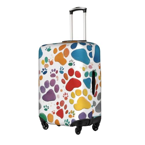 Paw Prints Art 1 Tsa Approved Luggage Cover For 18-32 Inch Suitcases Scratch-Resistant Stretch Luggage Cover2