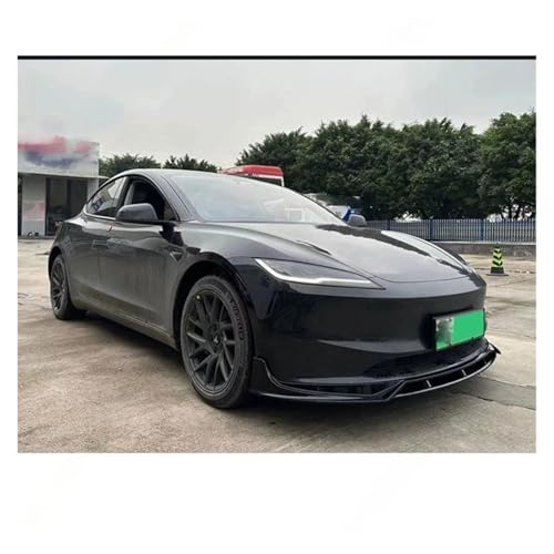 Becquet de lèvre pare-chocs avant Tesla Model 3 Highland 2024 2025 look carbone
