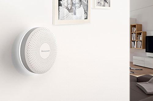 Honeywell Home Funk-Gong-Set Rund mit Lautstärkeregelung, Lichtring und Klingeltaster, weiß, DCR313S