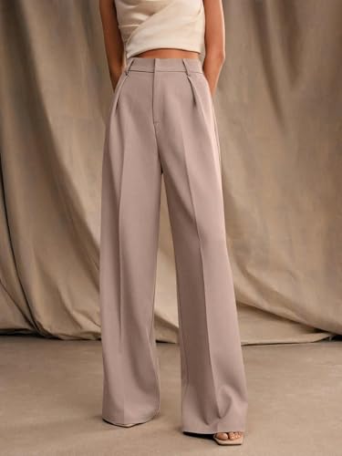 Image of KOTTY Women's Elegant High-Waist Wide-Leg Trousers for Office & Casual Wear