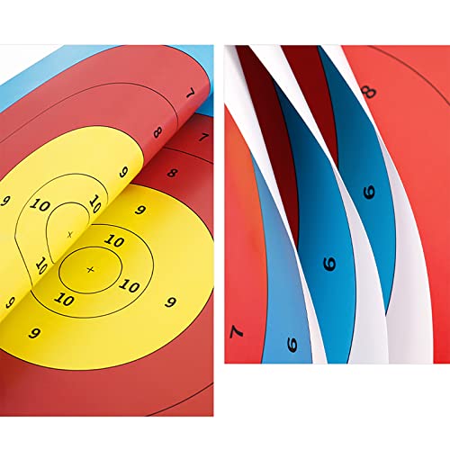 Tuxing 30Pcs Targets Paper Standard Archery 40Cm(15.74 Inch) 10 Ring Self Adhesive Shooting Target Bow And Arrow Targets For Hunting & Shooting Gun, Pistol, Air Rifle, Bb Gun, Airsoft #TOP3