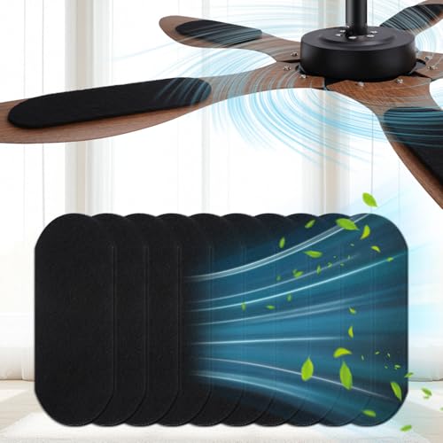 Image of 10 Pack Ceiling Fan Filters for Blades, 95% Activated Unscented Coconut Shell Carbon Filter, Ceiling Fan Air Purifier Pads for Common Household Contaminants, Unscented, Easy to Stick, Clean
