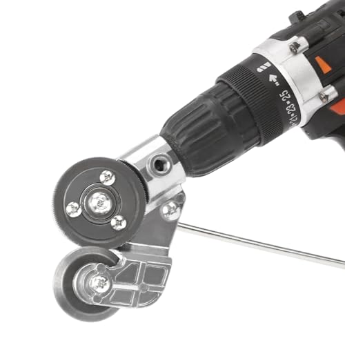 Electric Drill Plate Cutter Metal Nibbler Attachment for Effortless Cutting of Iron Steel Copper Aluminum-White