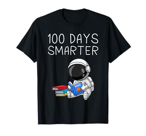 100 Days Smarter Funny 100th Day of School for Astronaut Kid Maglietta