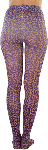 Image of ToBeInStyle Women's Vibrant Multicolor Animal Print Pantyhose Assorted Hosiery