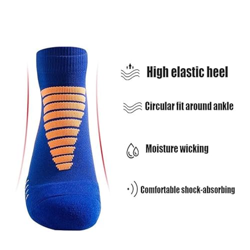 Hywellstore Men's Thick Padded Athletic Ankle Socks, Hywell Men's Ankle Socks 5 Pairs2