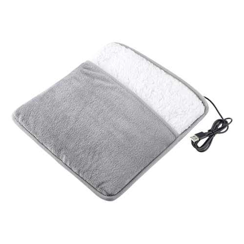 Almohadilla térmica para pies, calentador de pies eléctrico USB, almohadilla de temperatura constante de franela suave, cojín térmico portátil, solución de calor relajante para el hogar, oficina, spa