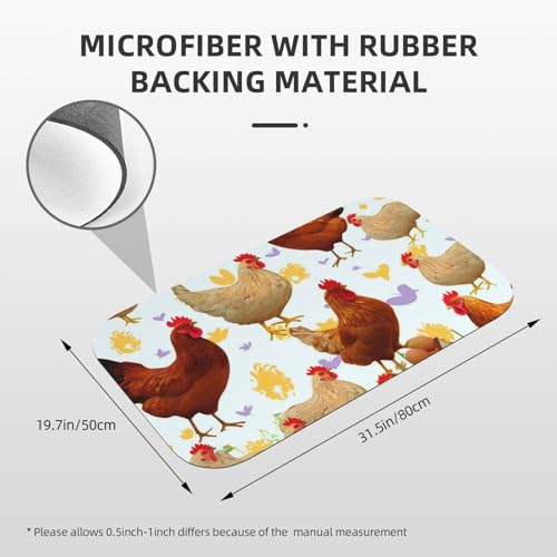 Tapis de bain imprimé antidérapant absorbant diatomées 80x50