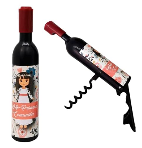 DISOK - Sacacorchos Botella Imantado Comunión. Detalles Comunión Vino Hombres, regalos personalizados comunión. (1-Rosa) DISOK - Sacacorchos Botella Imantado Comunión. Detalles Comunión Vino Hombres, regalos personalizados comunión. (1-Rosa)