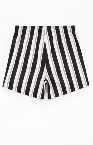 PacSun Men's Basket Dark Striped 4.5" Swim Trunks2