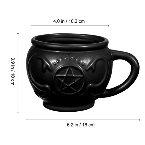 UPKOCH Taza 3D de bruja gótica, taza de té de porcelana para Halloween, taza de café, taza de café, novedad gótica - Imagen 5