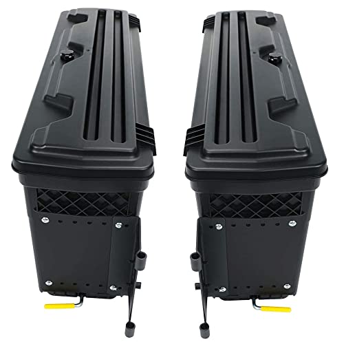 2Pcs Truck Bed Storage Box Replacement For Chevy Silverado/Gmc Sierra 2007-2019 Rear Tool Box Driver (Left) & Passenger (Right) Side, Black (Driver & Passenger Side) #TOP2