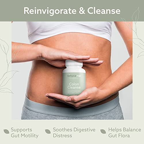 Simpleme Colon Cleanse Detox, Natural Constipation Relief For Adults, Fast Bloating Relief Colon Cleanser For Women & Men, 30-Day Gut Support Weight Management, 1 Day Detox Cleanse, 30 Capsules #TOP3