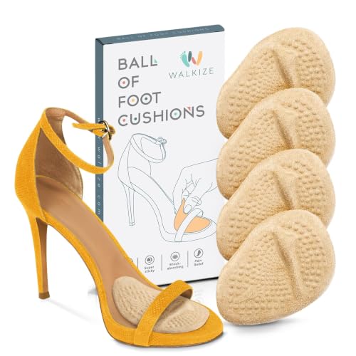 Image of Walkize Metatarsal Pads Women | Heel Inserts for Women | Ball of Foot Cushions (2 Pairs Foot Pads) All Day Pain Relief and Comfort One Size Fits Shoe Inserts