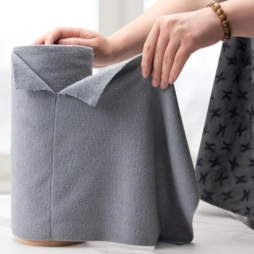 Image of Zerfa 20 Sheets Microfiber Cleaning Cloth Roll 25x25 CM - Reusable Towels, Washable Super Absorbent Lint Free Cleaning Cloths for Kitchen, Car, Garage, and Home (1 Roll, Gray)