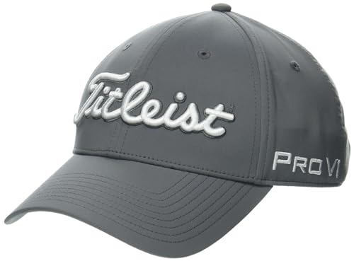 Titleist Tour Performance Golf Hat, Charcoal/White