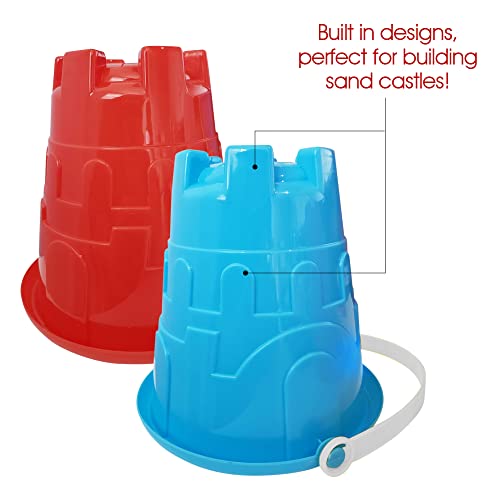 ArtCreativity 6 Inch Beach Sand Pail and Shovel Set Includes 2 Sand