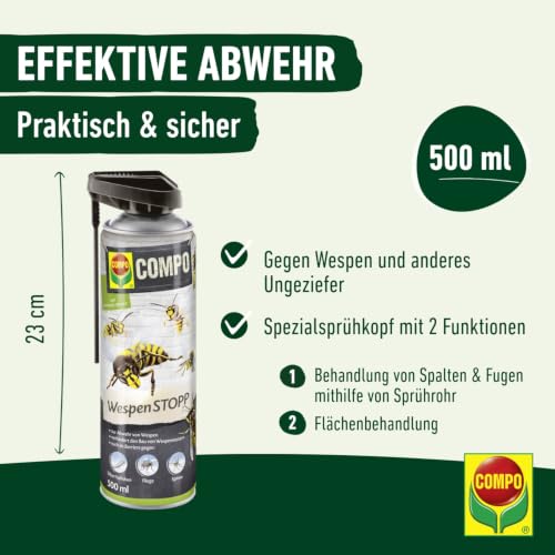 Spray contra avispas COMPO WespenSTOPP de 500 ml efecto inmediato 4