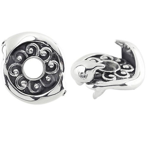 Storywheels Charm Silver Diamond 'Dolphin' Wheel Containing 2 Diamonds (1 Piece)
