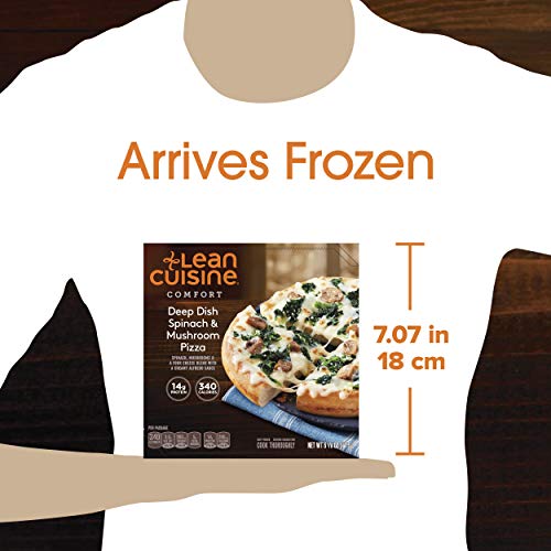 LEAN CUISINE COMFORT Deep Dish Spinach & Mushroom Pizza, 6.13 Oz. Box | Delicious Frozen Meals