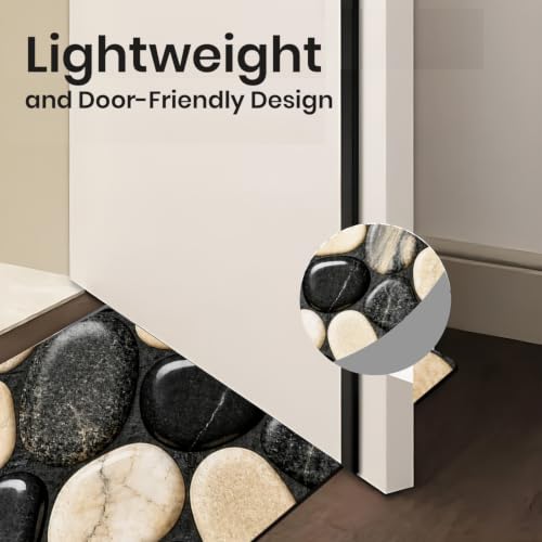 Image of MAXOSHINE PVC Bathroom Mats Anti Slip | Water Absorbent Bath Floor Mat | Quick Dry Anti Skid Bathroom Mats for Home | Door Mat for Wet Area 40x60 CM (Pebble Grey)