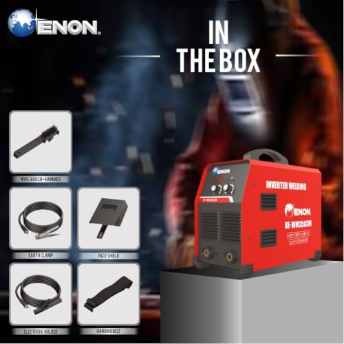 Image of ENON 350A Dual Voltage Inverter ARC Welding Machine, 220V & 380V, LED Display, Hot Start Anti-Stick, IGBT, MMA Welder for Workshop, Fabrication & Industrial Use (XE-WM3503M)