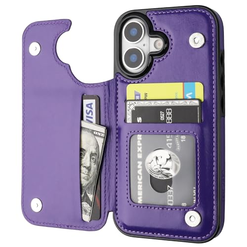 Housse portefeuille iPhone 17 violette idéale pour vos sorties