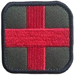 Bordadora De Parches Patch de primeros auxilios 3D pegatina de tela roja cross bordado bordador gancho de municidad de la moral de la moral la corbata