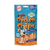 Chip's Naturals Doggie Chicken Chips Medium 8oz oz All Natural High Protein Low Calorie Healthy Dog Treats, Grain Free Gluten Free USDA Inspected & Approved Chicken Treat for Dogs, Pet Supplies