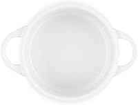 Vista 3 de Le Creuset Gres Mini Redondo Cocotte, 8 onzas., Blanco