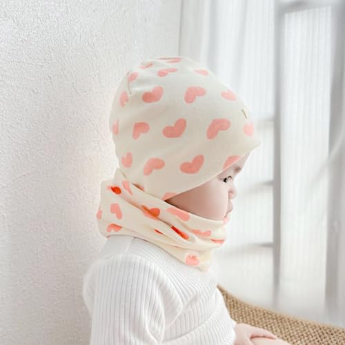 Baumwolle Mütze Loop Schal Sets Winter Weich Beanie Winddicht Schlauchschal Baby Jungen Mädchen