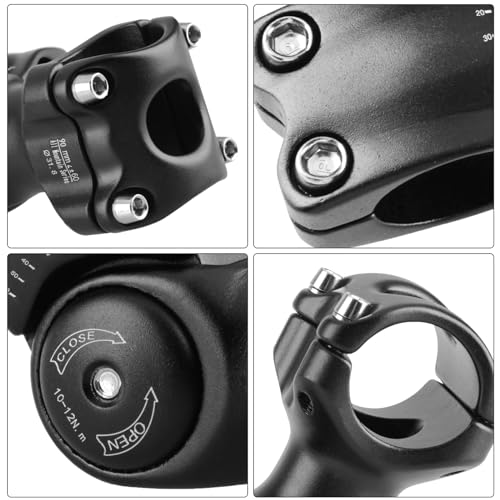 Triwonder OS0908 Bike Stem 25.4 31.8 Adjustable 60 Degree 90Mm 110Mm 130Mm Bike Handlebar Extender Stem Riser Bicycle Handle Bar Extensions thumb #4