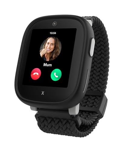 XPLORA X6 Play - Watch Phone for Children (4G) - Calls Messages Kids School Mode SOS Function GPS Location Camera and Pedometer - Including 3 months free subscription (BLACK)